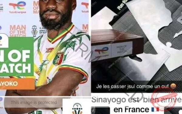 Attention : Le footballeur malien Lassine SINAYOKO accusé à tort d&rsquo;avoir détruit son trophée d&rsquo;homme du match